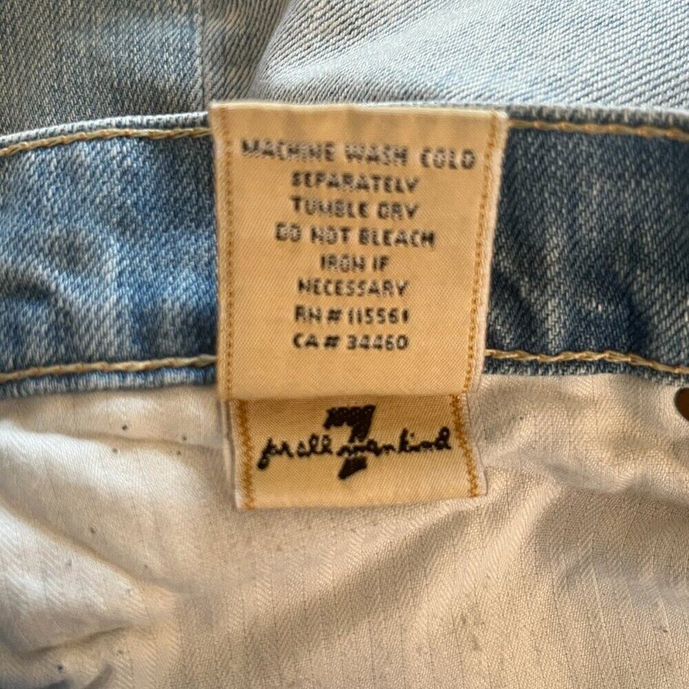Brandy Melville New York Tee & 7 For All Mankind Denim Mini Skirt Small/30 - Picture 7 of 9